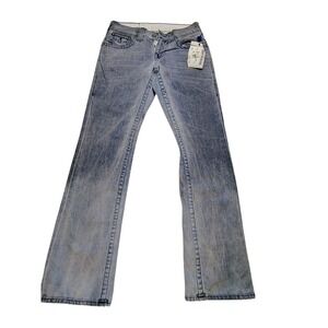 NWOT TRUE RELIGION Ricky Straight Fit Jeans with Snap Flap Pockets Size 29x32
